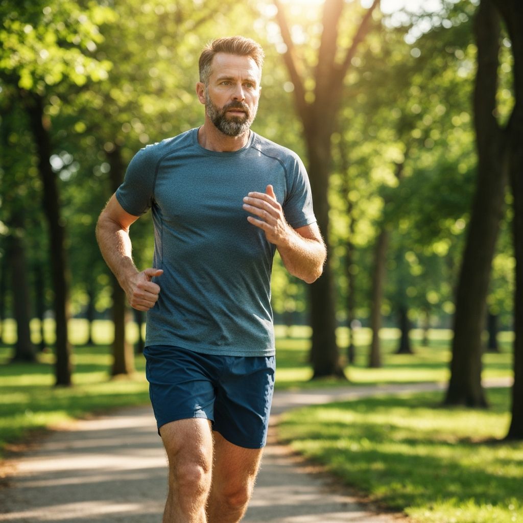 Active mature man outdoors